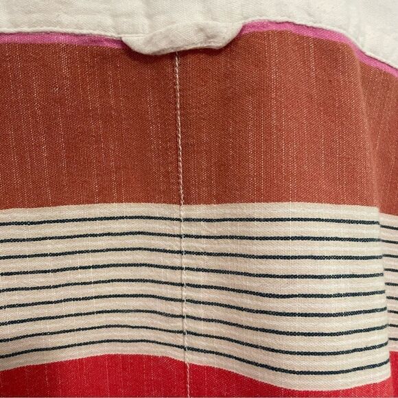 Holding Horses Monroe Oversized Buttoned Down Multi Striped Shirt Sz-M/L - Picture 9 of 11